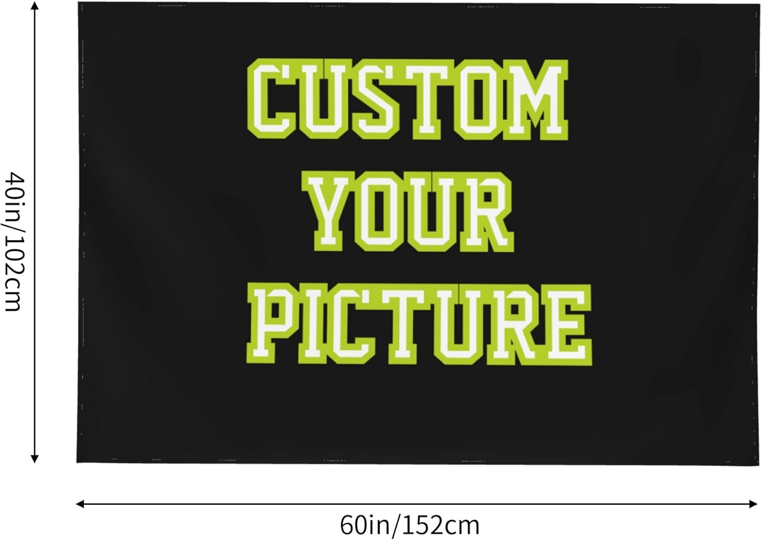 JINJUREN Custom Tapestry Personalized Wall Decor