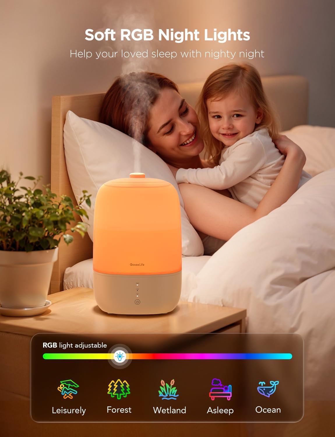GoveeLife Smart Humidifier with Essential Oil Diffuser and Night Light