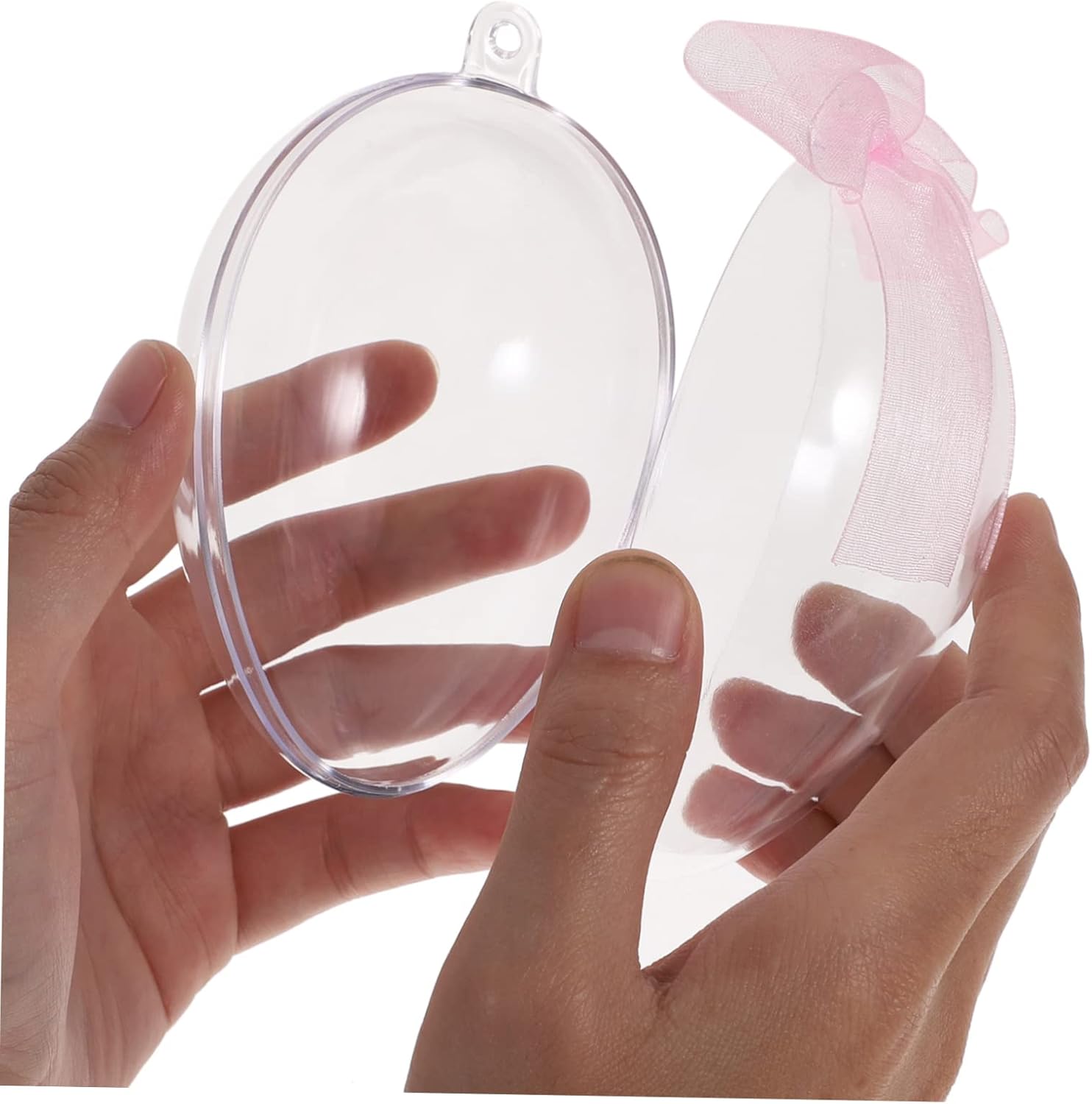 PRETYZOOM 6pcs Clear Egg Shaped Candy Holder for Easter Party Favors