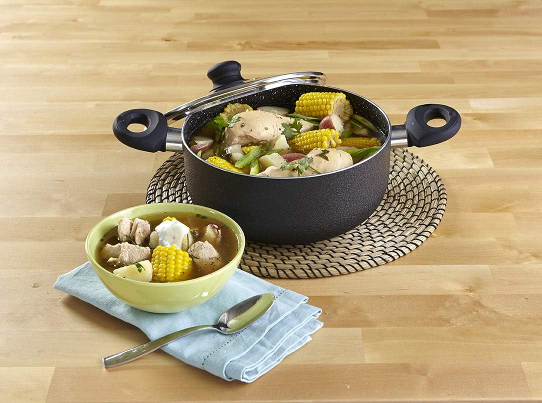 IMUSA 127 Quart Charcoal Stock Pot with Lid