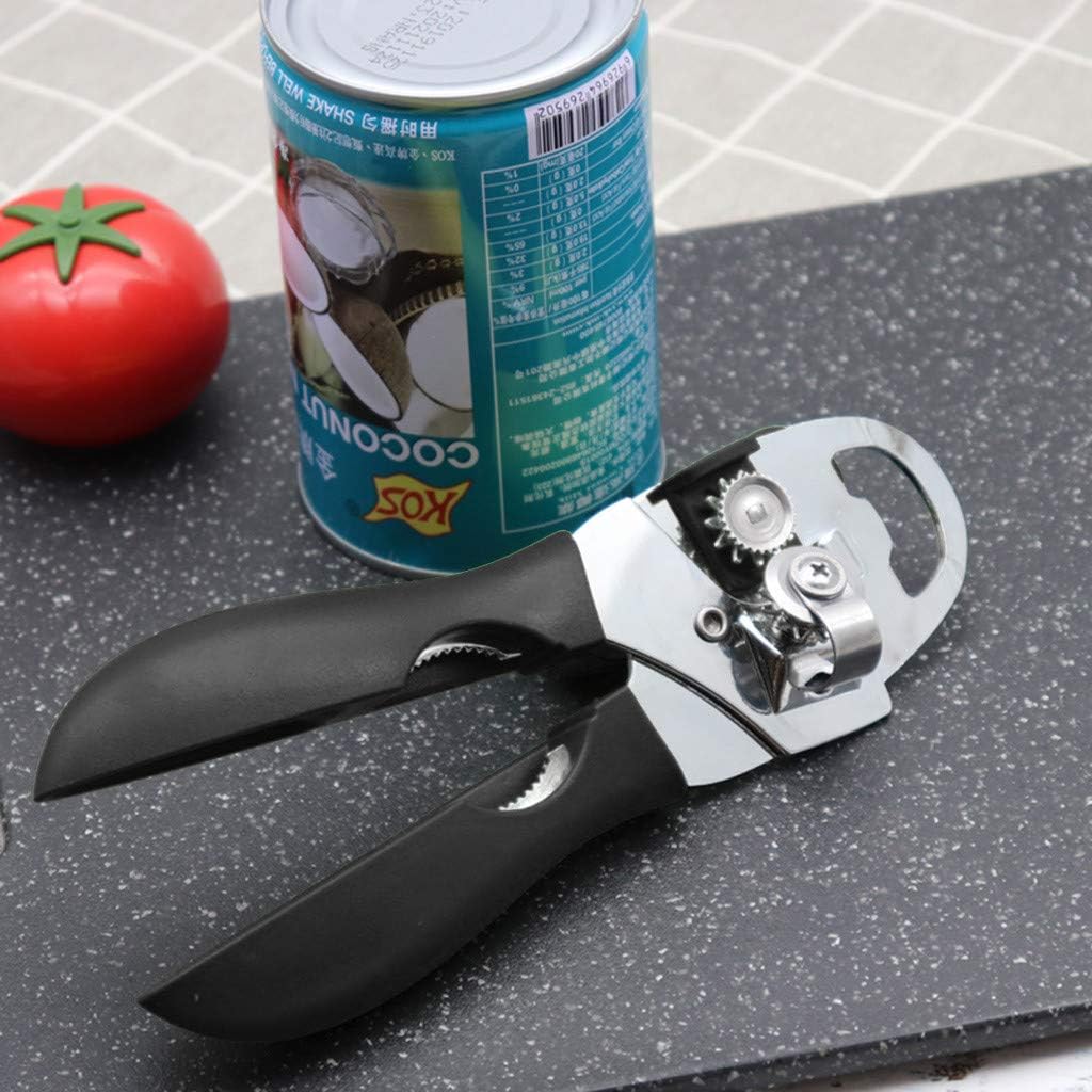 KELINFONG Heavy Duty Stainless Steel Manual Can Opener with Bottle Opener