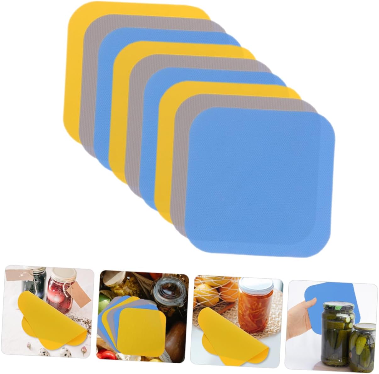 9pcs Rubber Jar Opener Grip Mat Bottle Opener