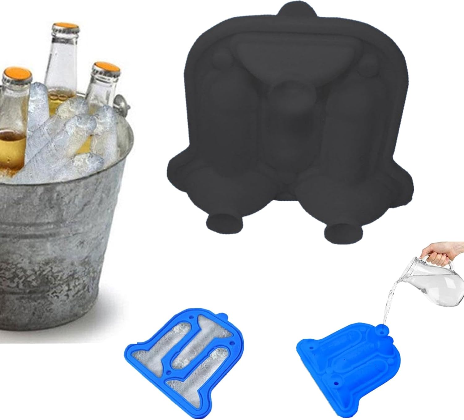 Funny Ice Cube Mold Tray with Lid Silicone