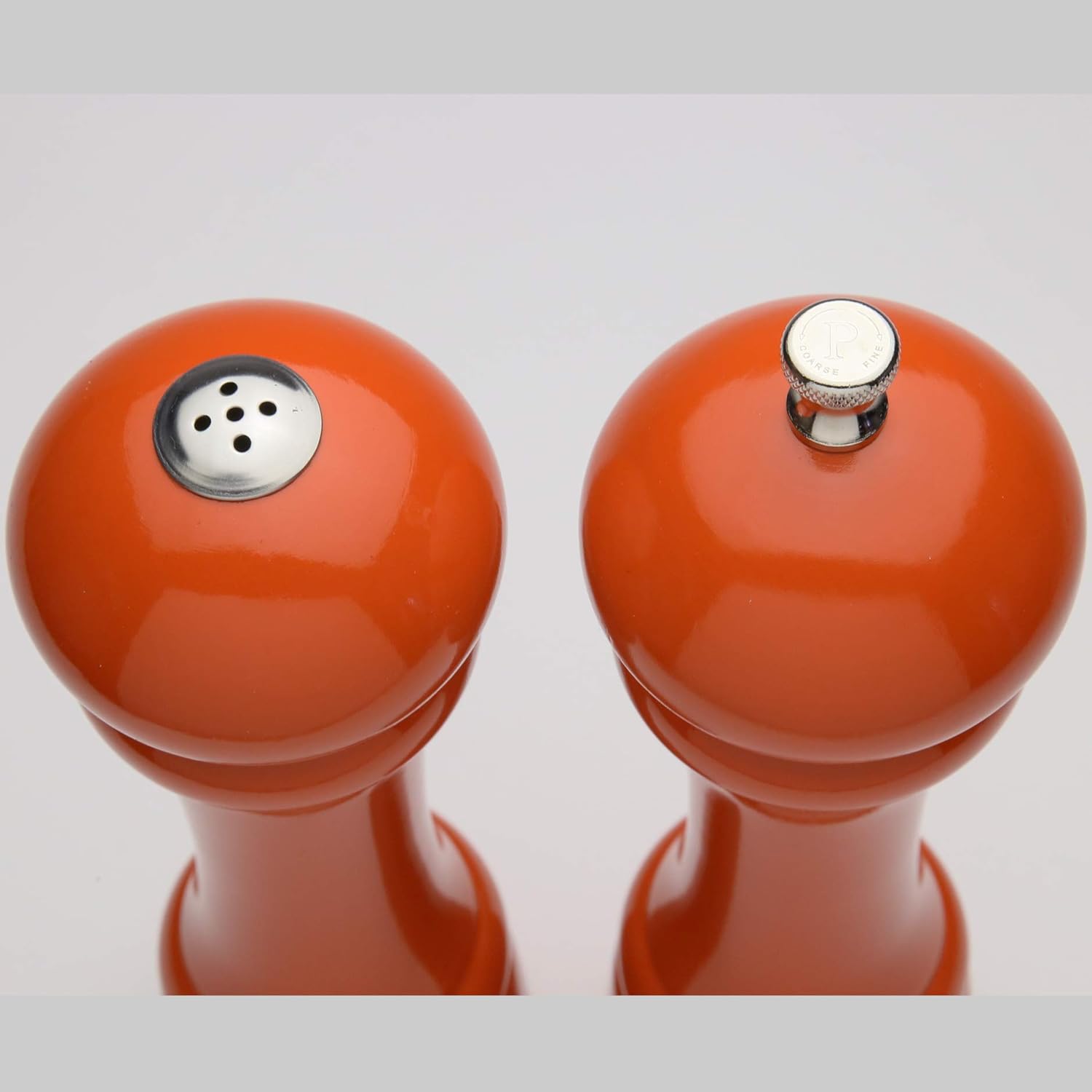 Chef Specialties 10 Inch Imperial Pepper Mill and Salt Shaker Set Butternut Orange