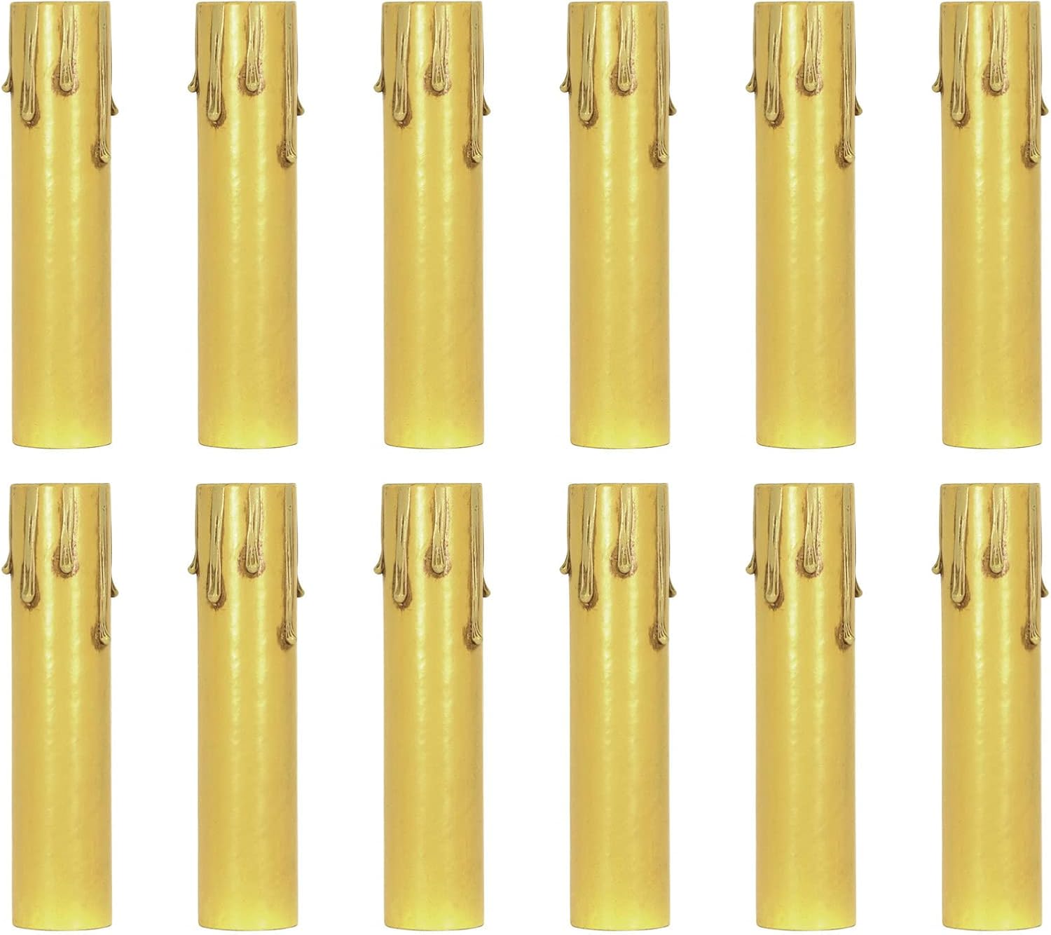 Ciata 12-Pack 3-Inch Ivory Drip Candle Covers