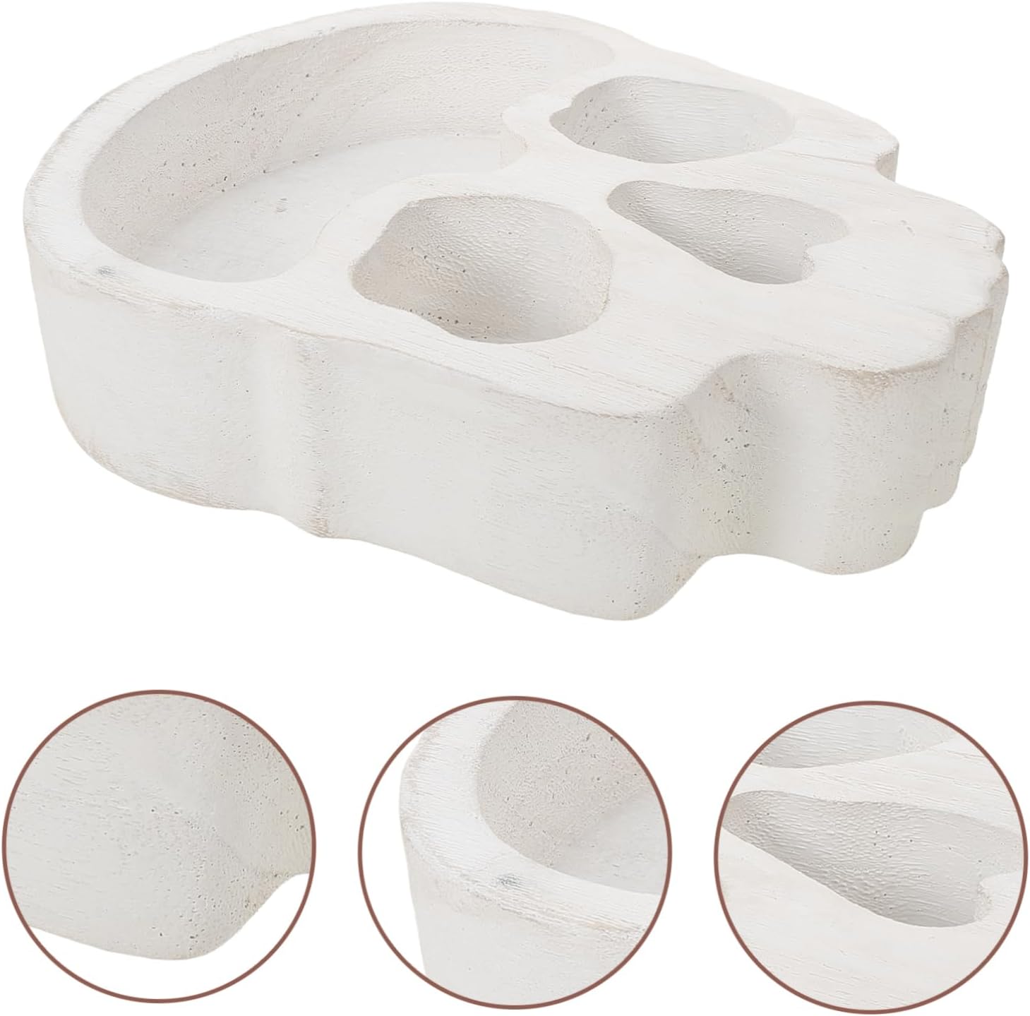 PRETYZOOM Skull Shaped Wood Serving Tray