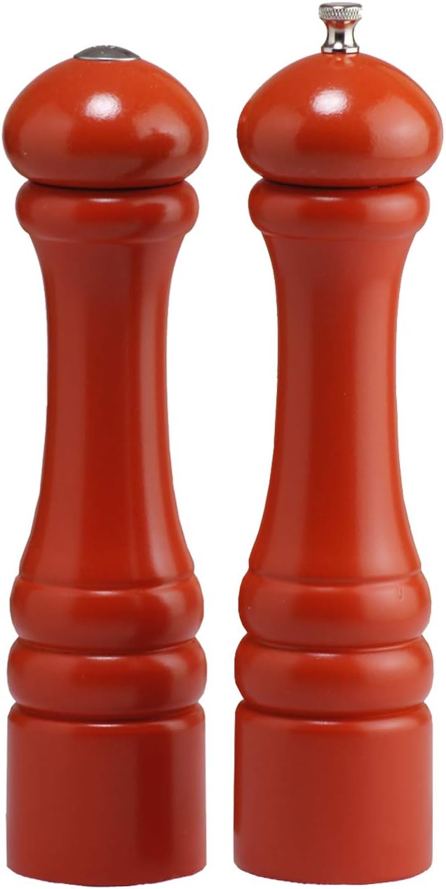 Chef Specialties 10 Inch Imperial Pepper Mill and Salt Shaker Set Butternut Orange