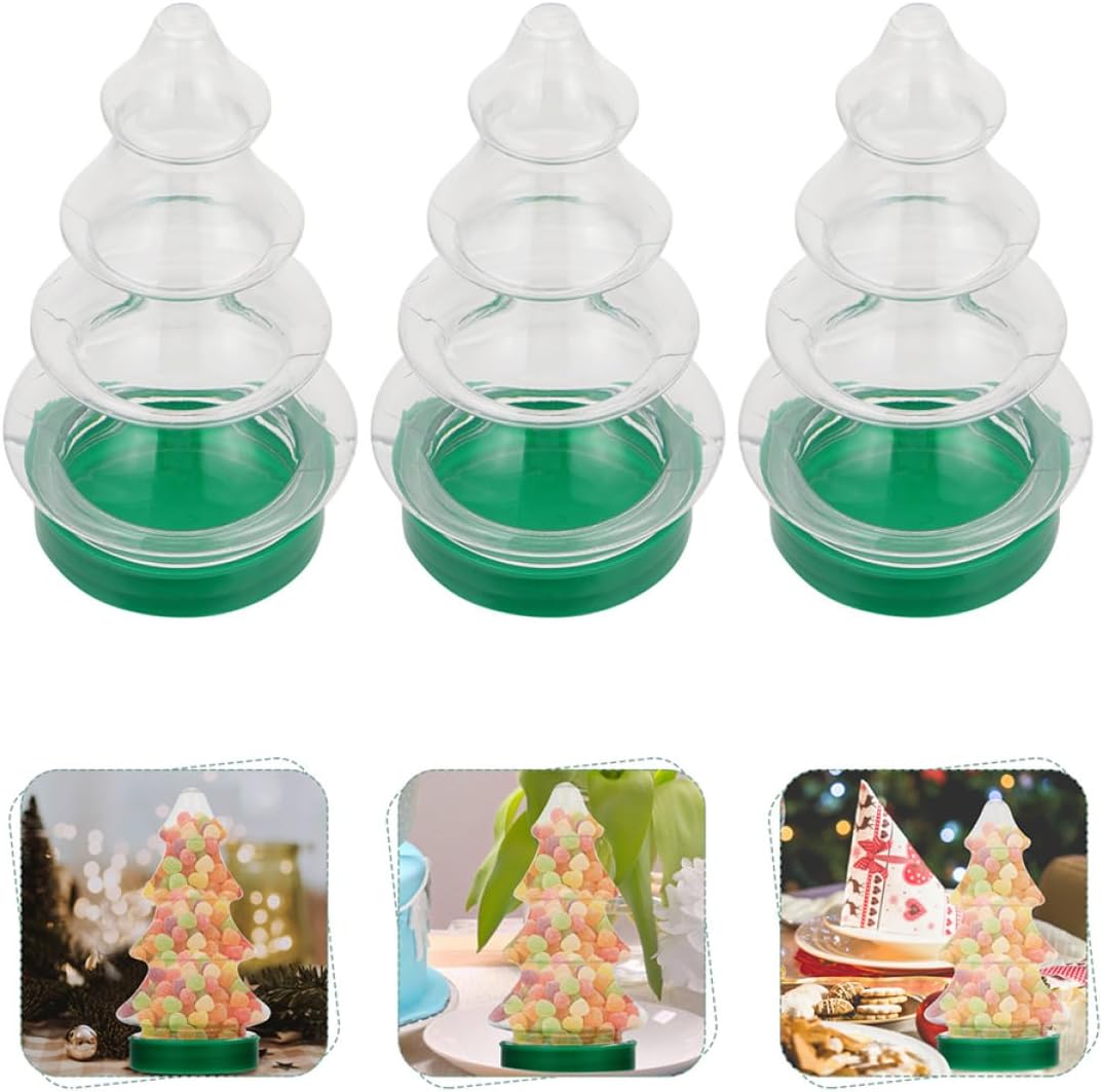 6Pcs Christmas Tree Candy Bottles for Holiday Treats