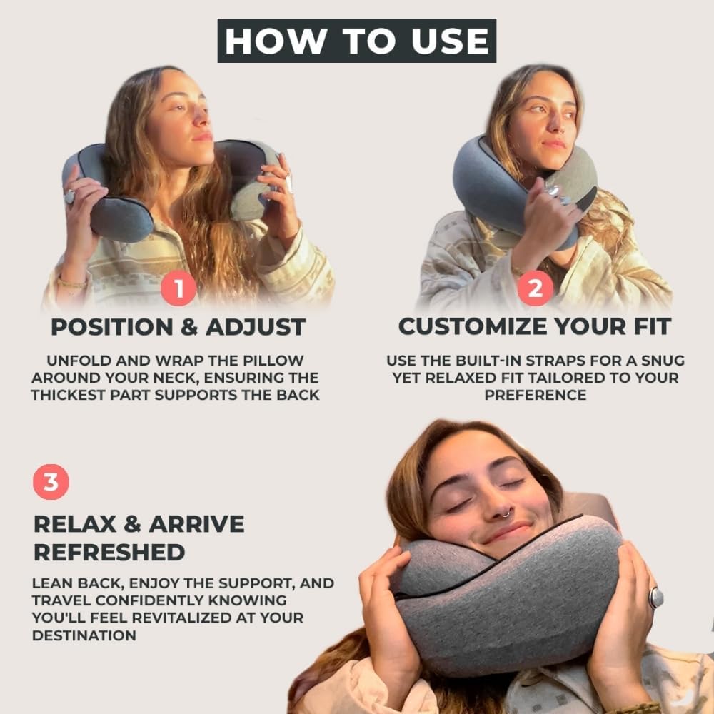 FlyHugz Neck Travel Pillow for Comfort