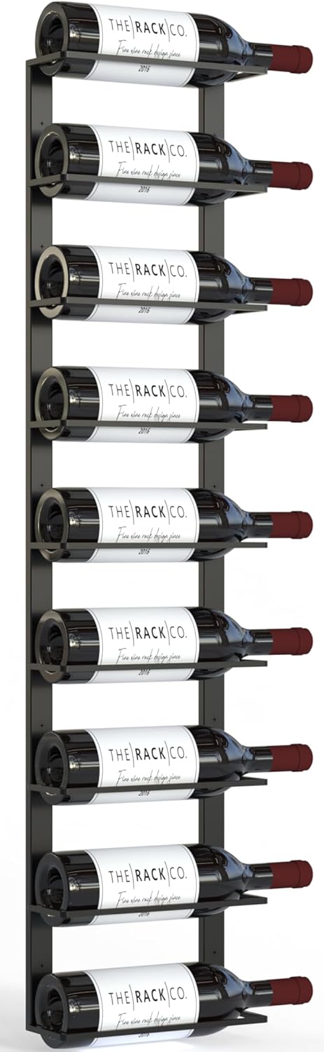 TheRackCo Wall Series Double Frame Wine Rack 9 Bottles Free Opener