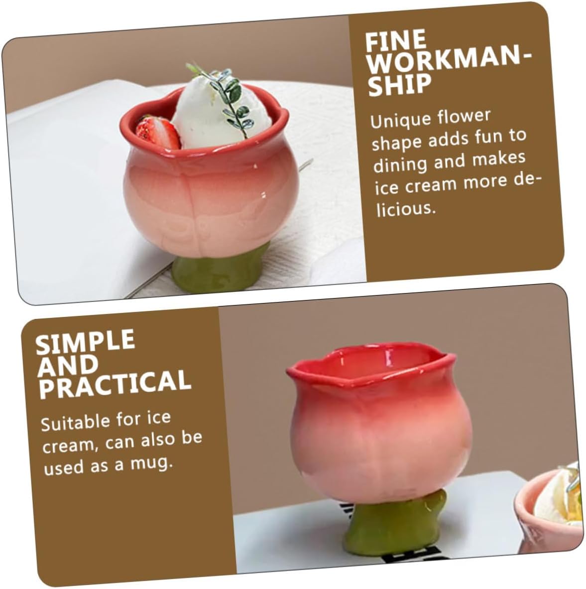 Ceramic Dessert Cup with Footed Design