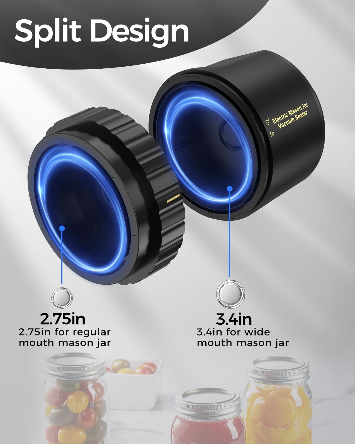 Fodmor Electric Mason Jar Vacuum Sealer Kit
