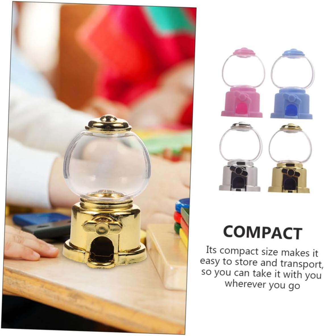 4pcs Manual Gumball Machine Candy Dispenser for Parties and Events