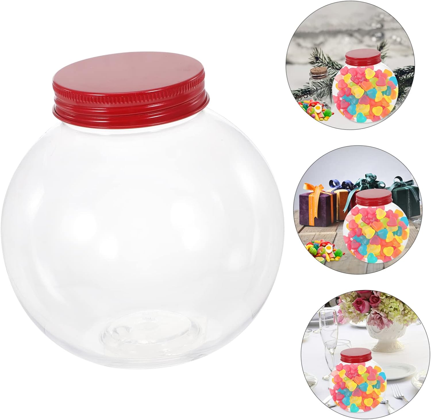 5pcs Christmas Shaped Candy Storage Jars with Seal Lids