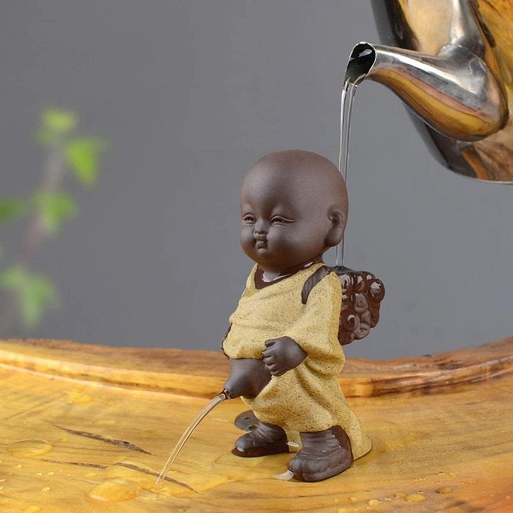 Sculpture Tabletop Statue Tea Pet Buddha Statue Little Monk Ornament 1