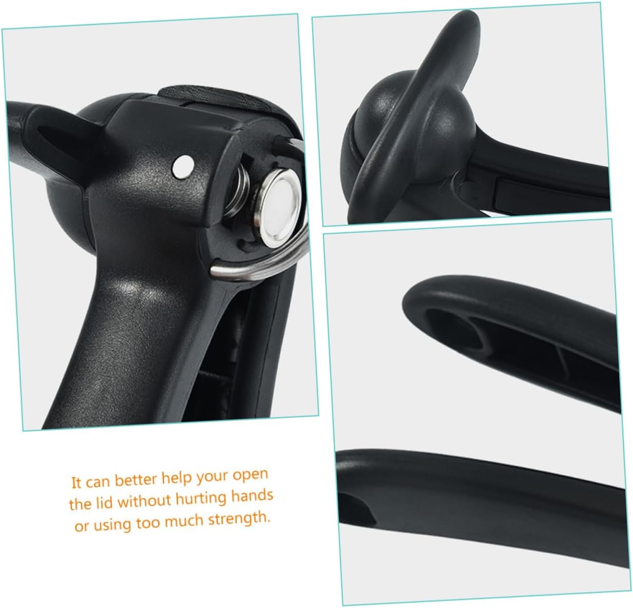 FUNOMOCYA Multi-Functional Can Opener Black ABS
