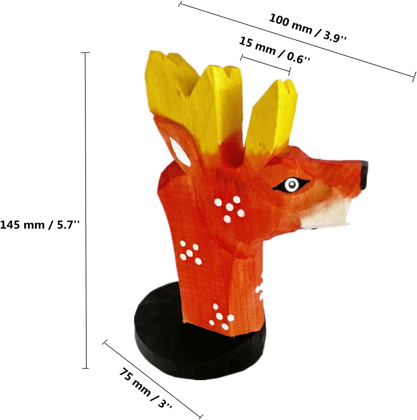 Tang Song Creative Elk Wood Sculpture Eyeglass Holder