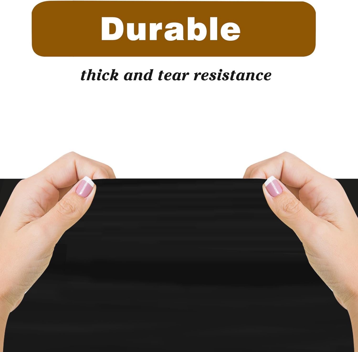 Kopokita 2PCS Black Plastic Tablecloths 54x108 Inch