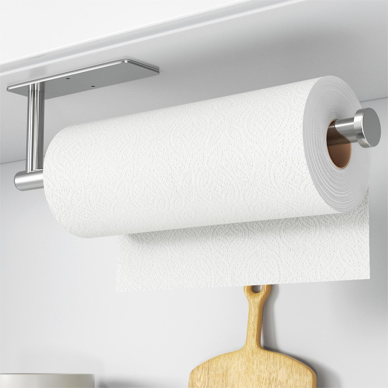Paper Towel Holder 2 Pack Brushed Nickel Stainless Steel