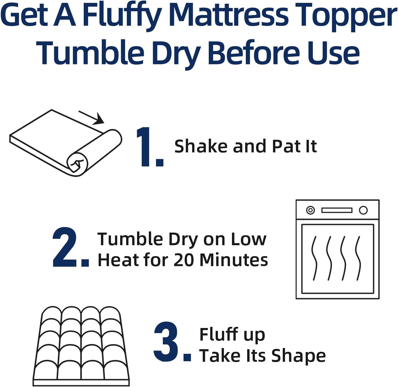 CHOPINMOON Queen Mattress Topper for Back Pain