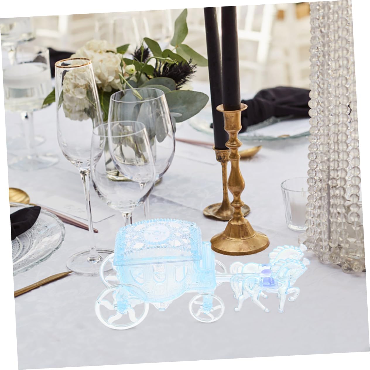 PRETYZOOM Carriage Shaped Candy Holders for Weddings and Parties