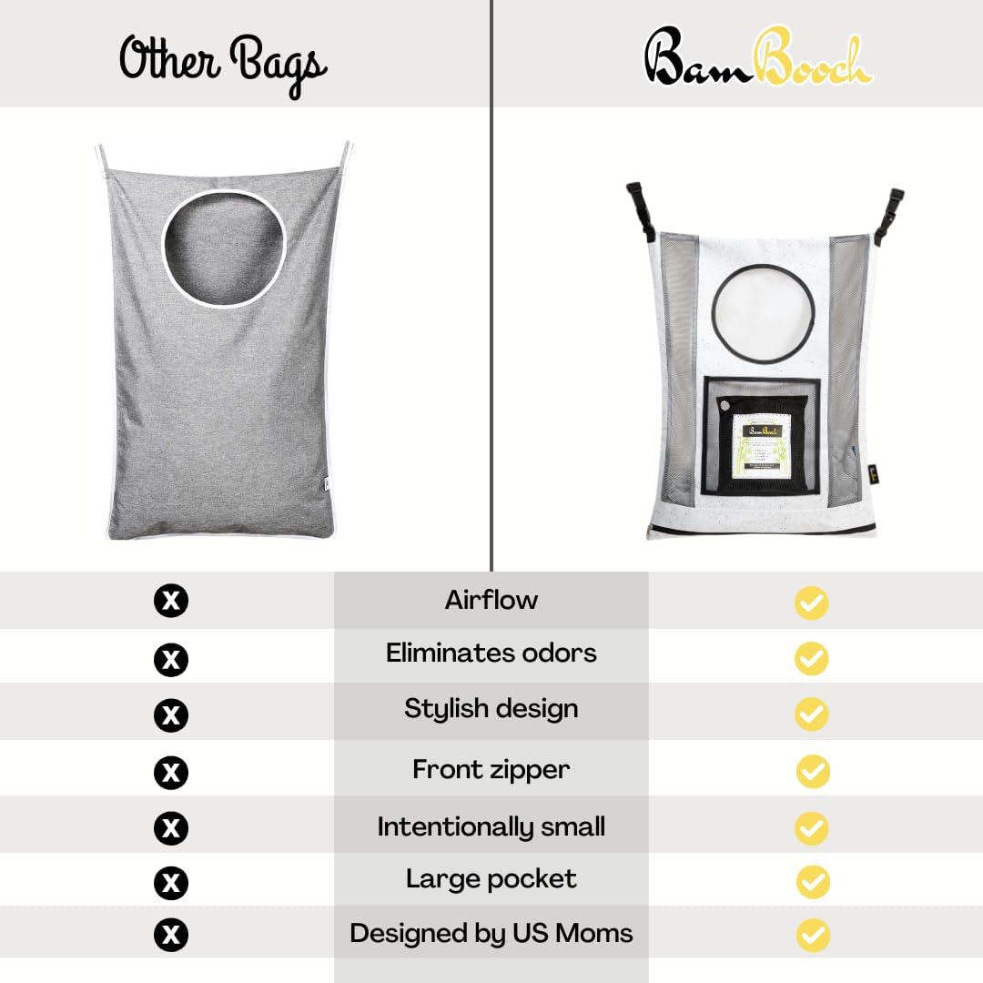 BamBooch Air Purifying Small Laundry Hamper Bag