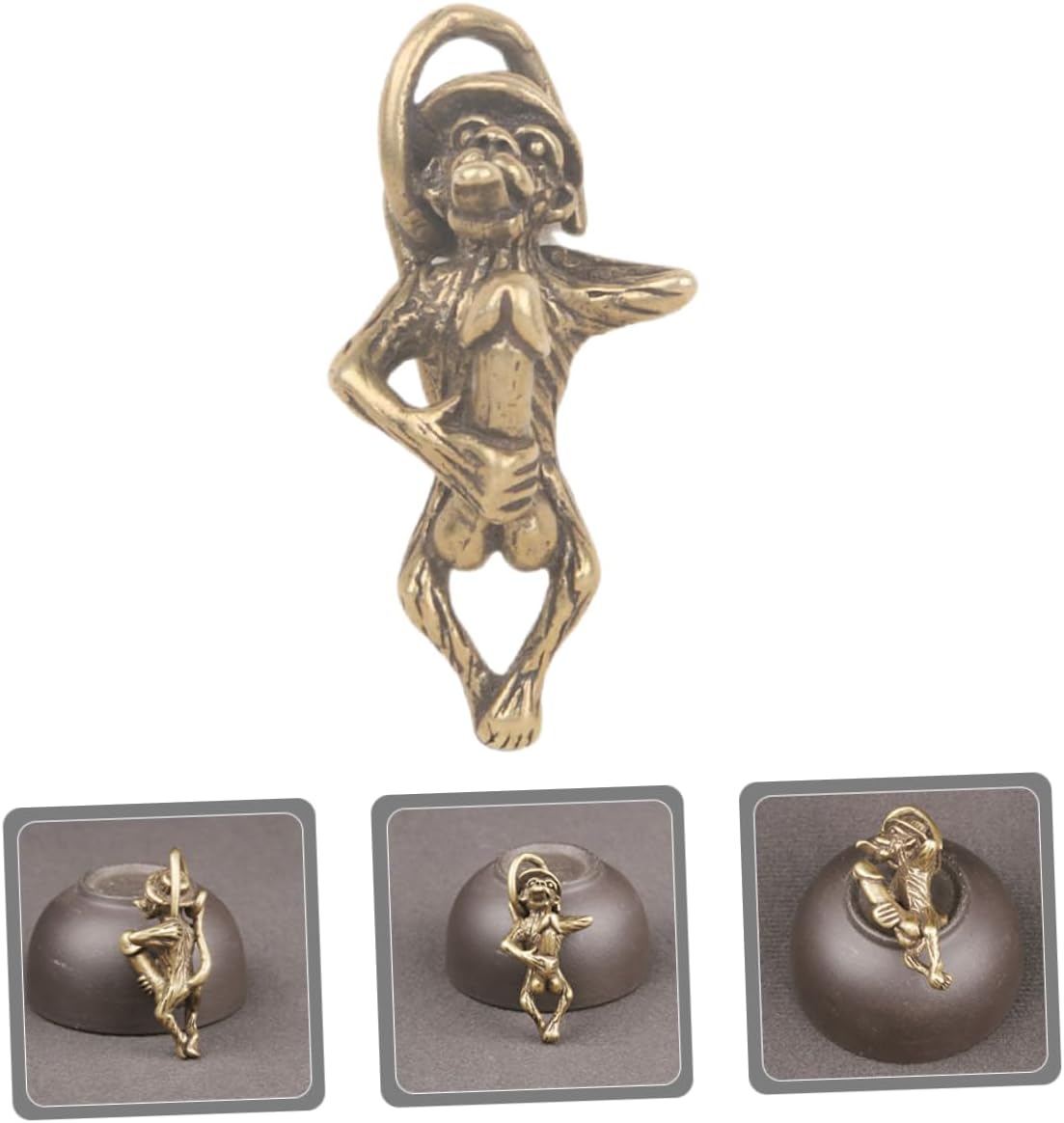 Teaux Brass Monkey Keychain Kitten Accessory