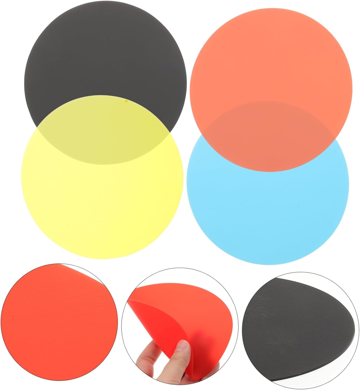 Zerodeko 12pcs Jar Bottle Opener Silicone Pads Coasters Gripper Mats