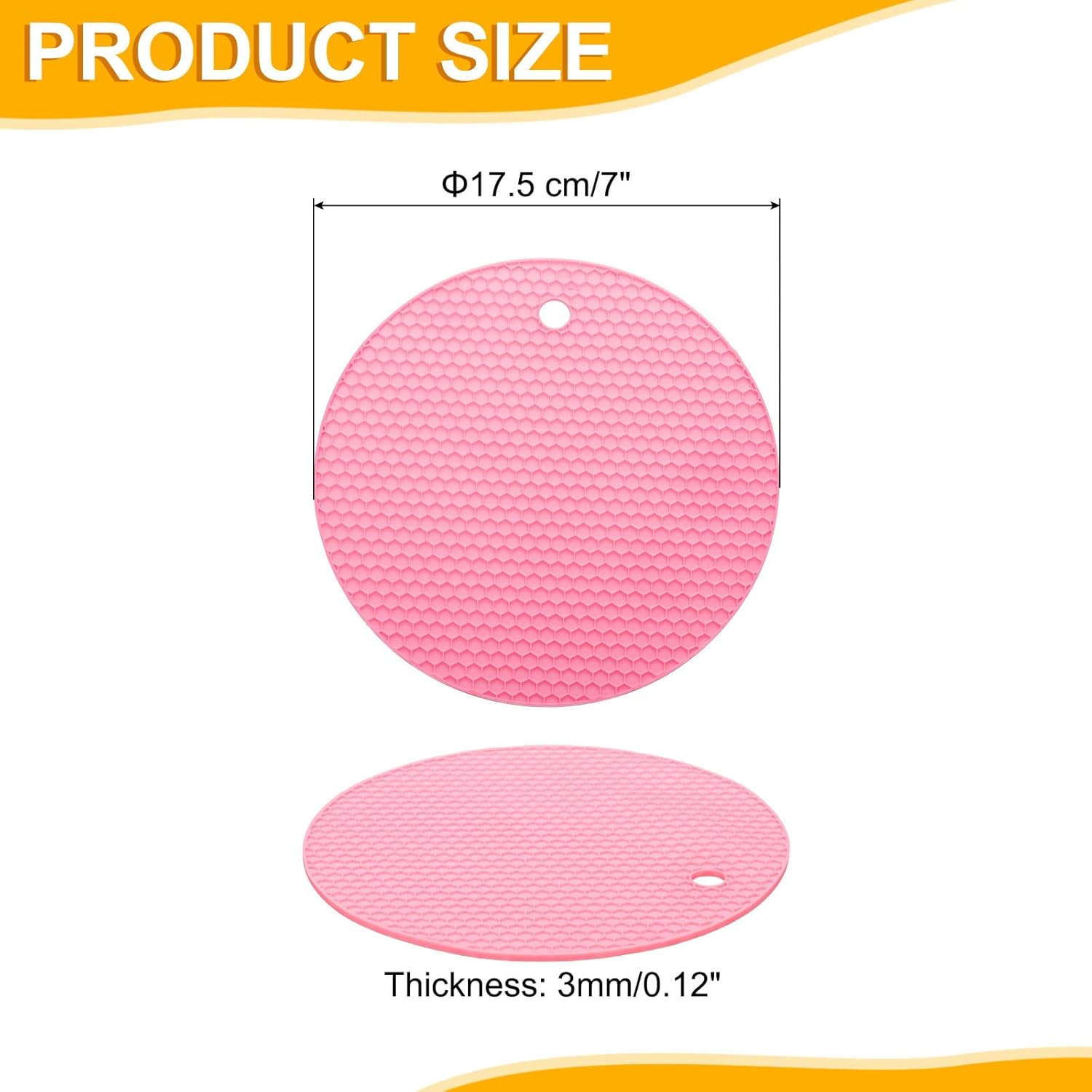 Uxcell 3pcs Silicone Jar Opener Pads Pink