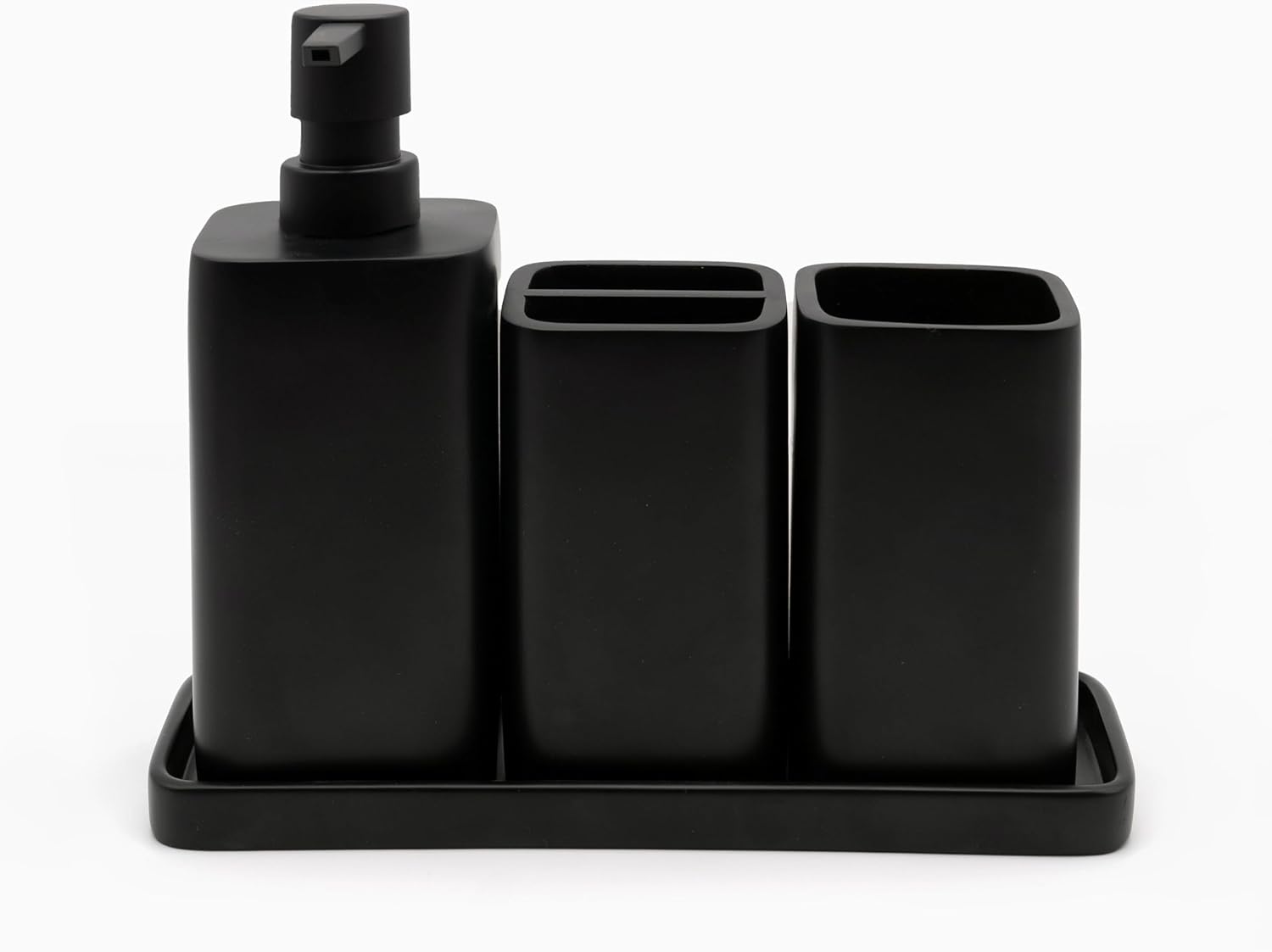 ZCCZ Matte Black Bathroom Accessory Set 4 Pieces