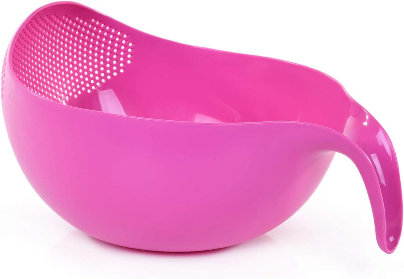 Mintra Home Rice Colander Fuchsia - 12 Inch Strainer