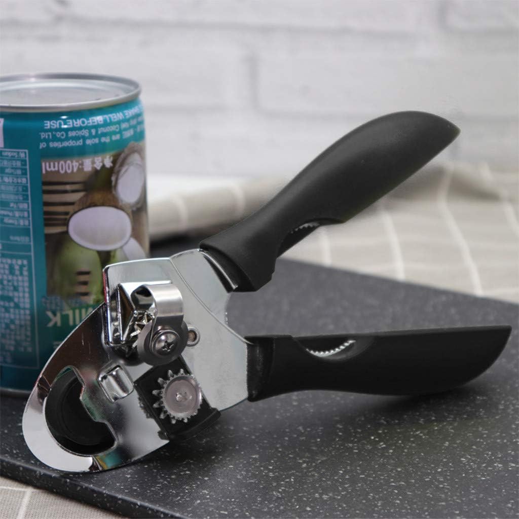 KELINFONG Heavy Duty Stainless Steel Manual Can Opener with Bottle Opener