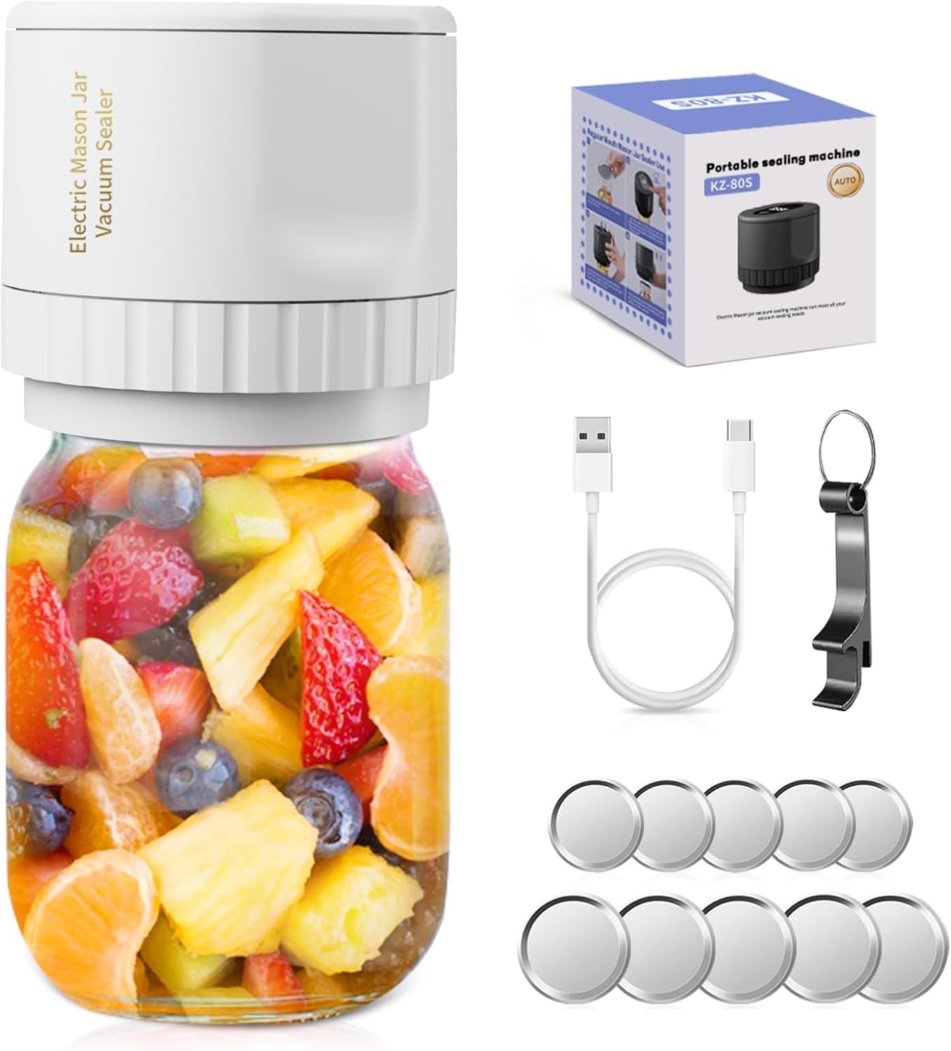 ZenTong Infi Vacuum Sealer with Auto Stop and Wide Mouth Lids