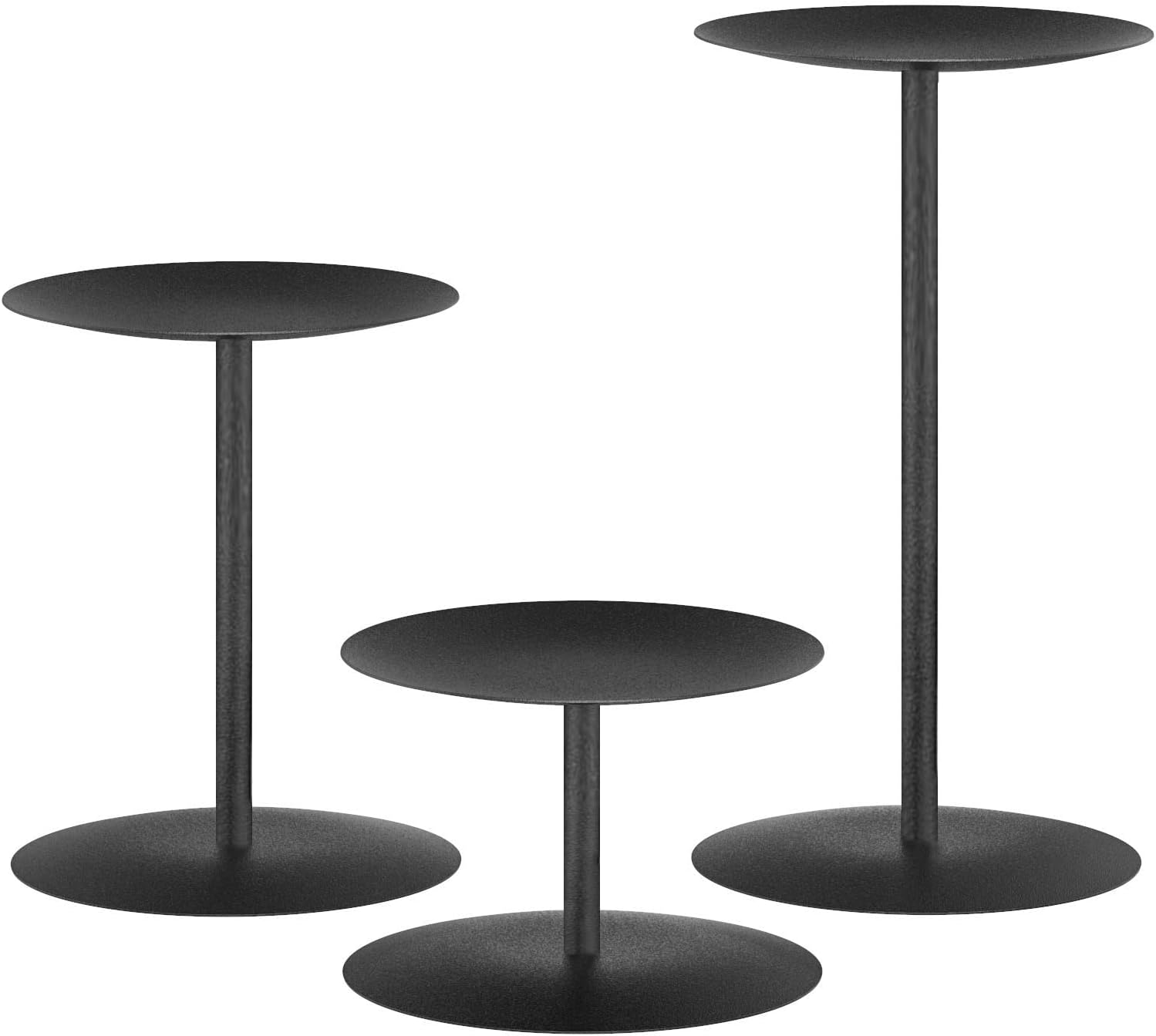 Smtyle Halloween Black Candle Holder Set of 3