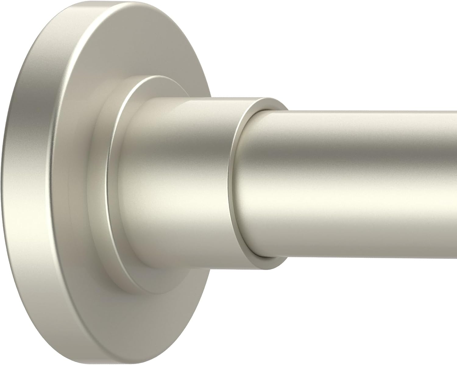 Adjustable Brushed Nickel Shower Curtain Rods - 31-80 Inch No Drilling Spring Tension
