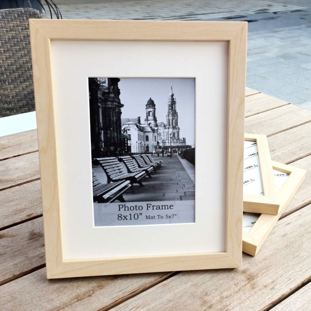 Meetart 8x10 Inch Shallow Wood Grain Photo Frame Set of 3