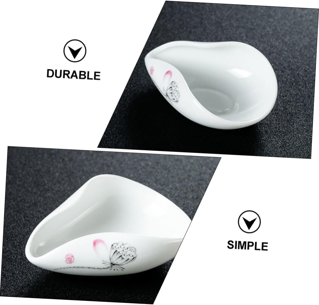 LIFKOME Tea Leaf Spoon Ceramic Scoop for Coffee Beans