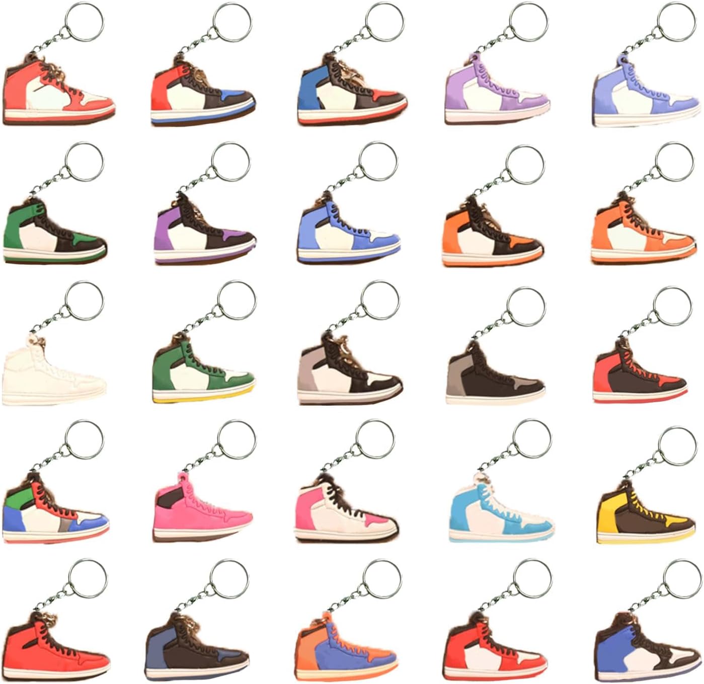 25 PCS Sneaker Keychain Retro Style Personalized Gift For Kids Adults