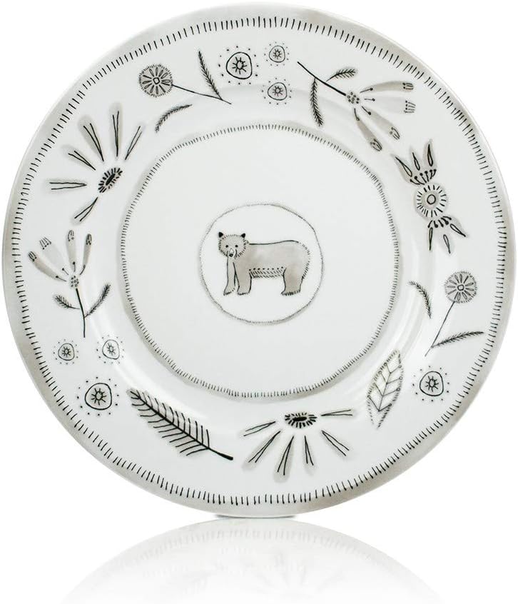 Everything Kitchens 16-Piece Dinnerware Set with Mugs Bear With Me