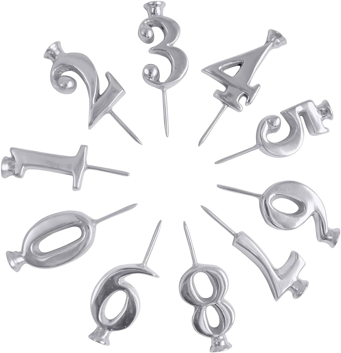 Mariposa Number Candle Holder Set Silver