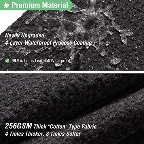 Dynamene Heavy Duty Waffle Shower Curtain Set with 12 Hooks