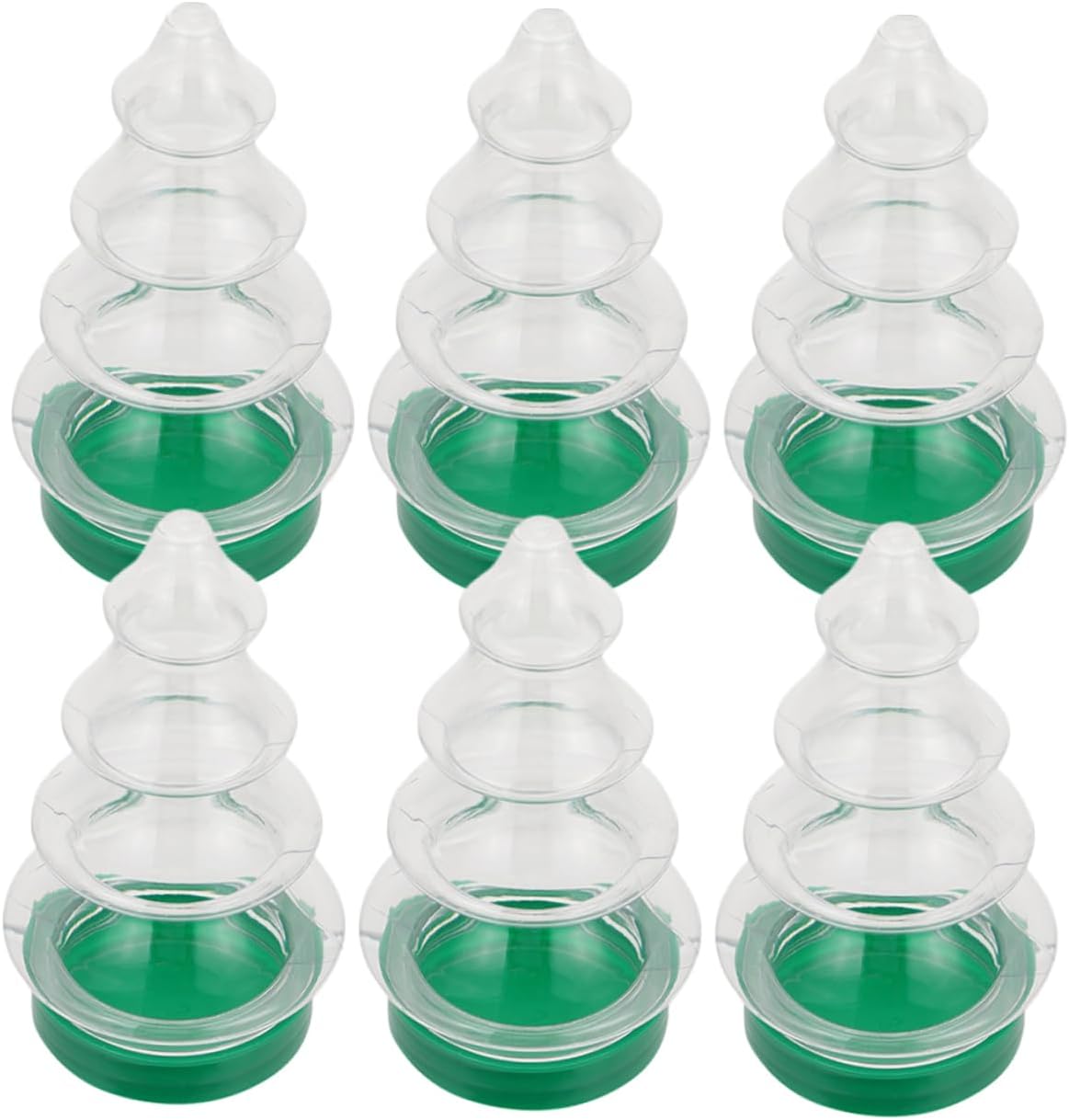 Jojofuny 6Pcs Christmas Candy Jar for Parties and Gifts