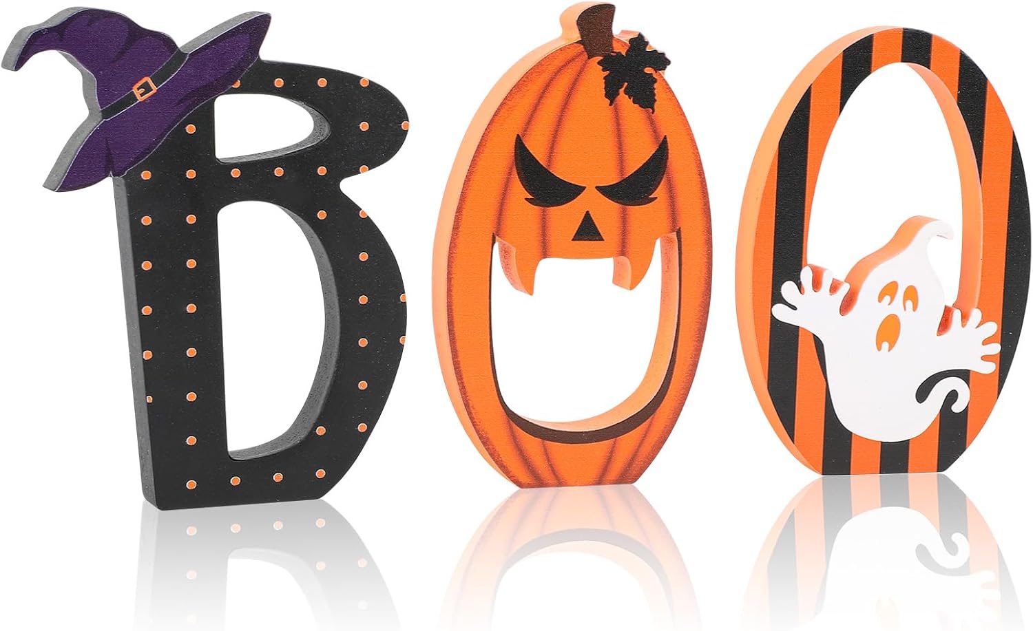 COCHIE BOO Halloween Signs Set of 3 Retro Decor