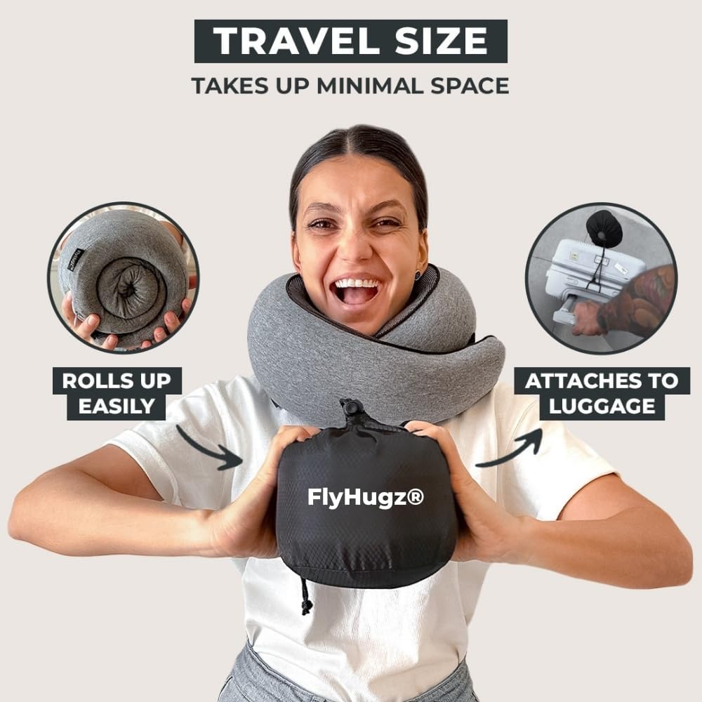 FlyHugz Neck Travel Pillow for Comfort