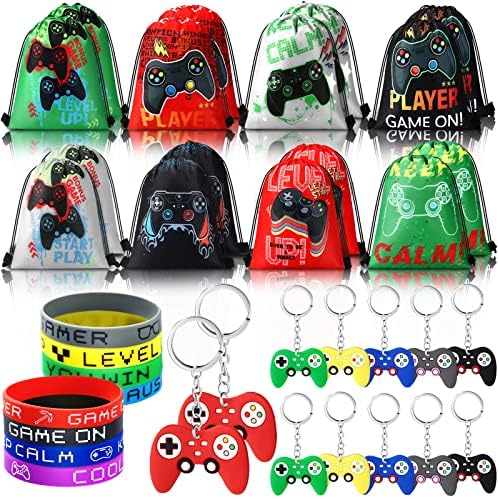 Hungdao 48 Pcs Gamer Party Favors Set