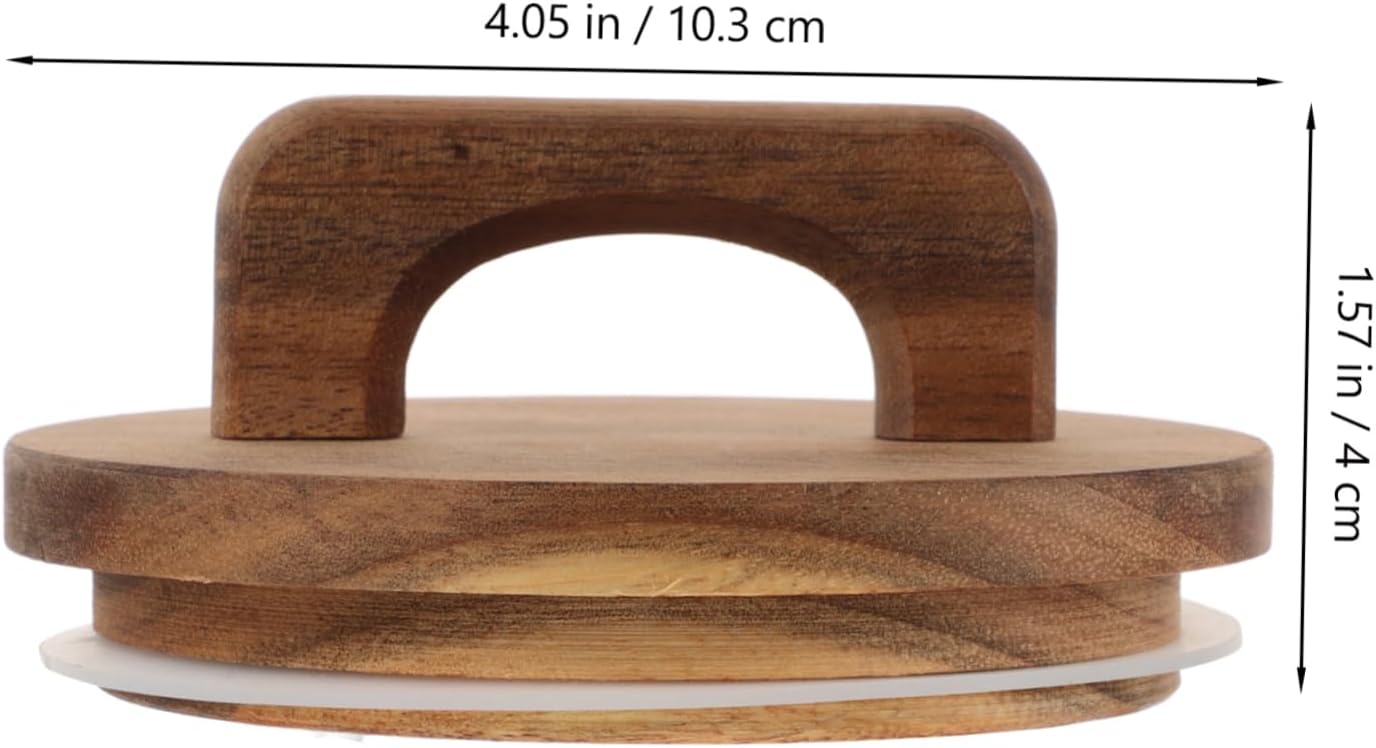 SHOWERORO Wide Mouth Mason Jars with Wooden Lid