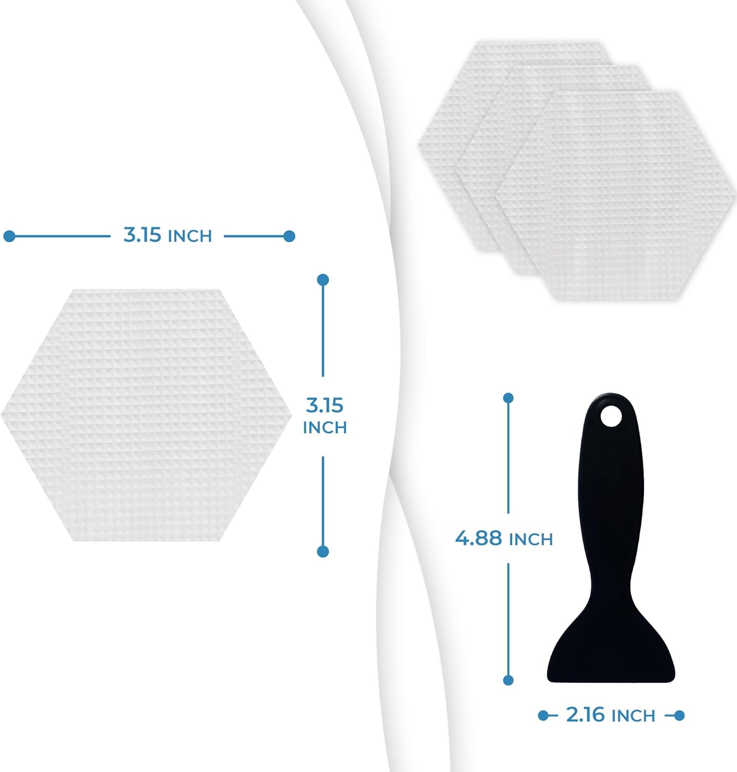Anti Slip Shower Stickers 24 PCS Clear Non-Slip Bath Mats