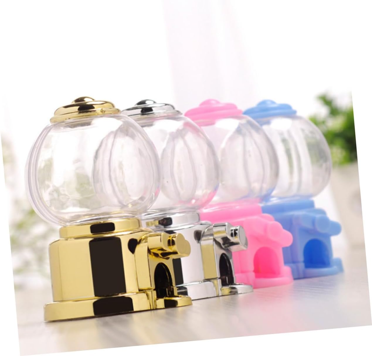 4pcs Manual Gumball Machine Candy Dispenser for Parties and Events
