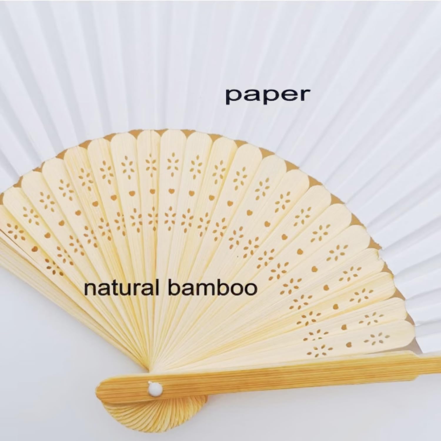 Personalized Wedding Handheld Folding Fans 25Pcs with Bags