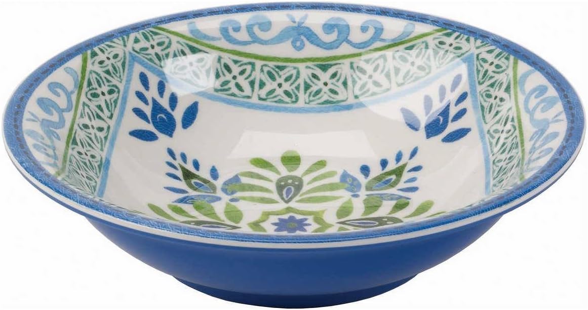 Melamine 12 Piece Dinnerware Set Blue Green